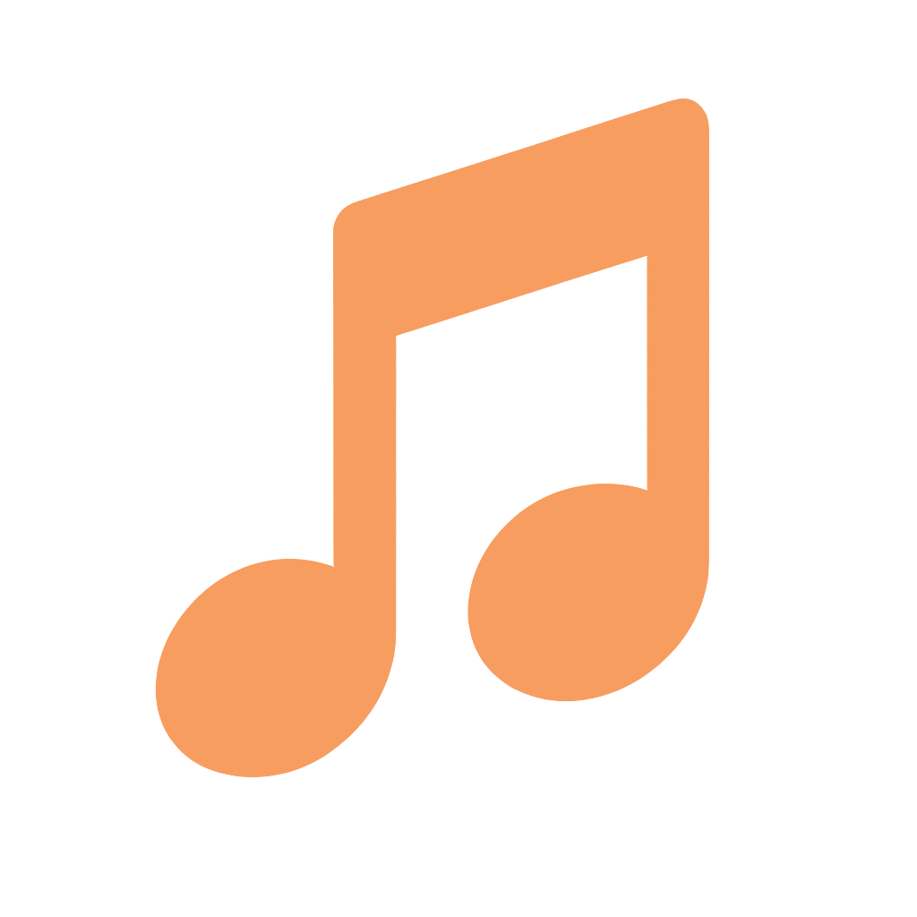 Musical note icon for bowl singing